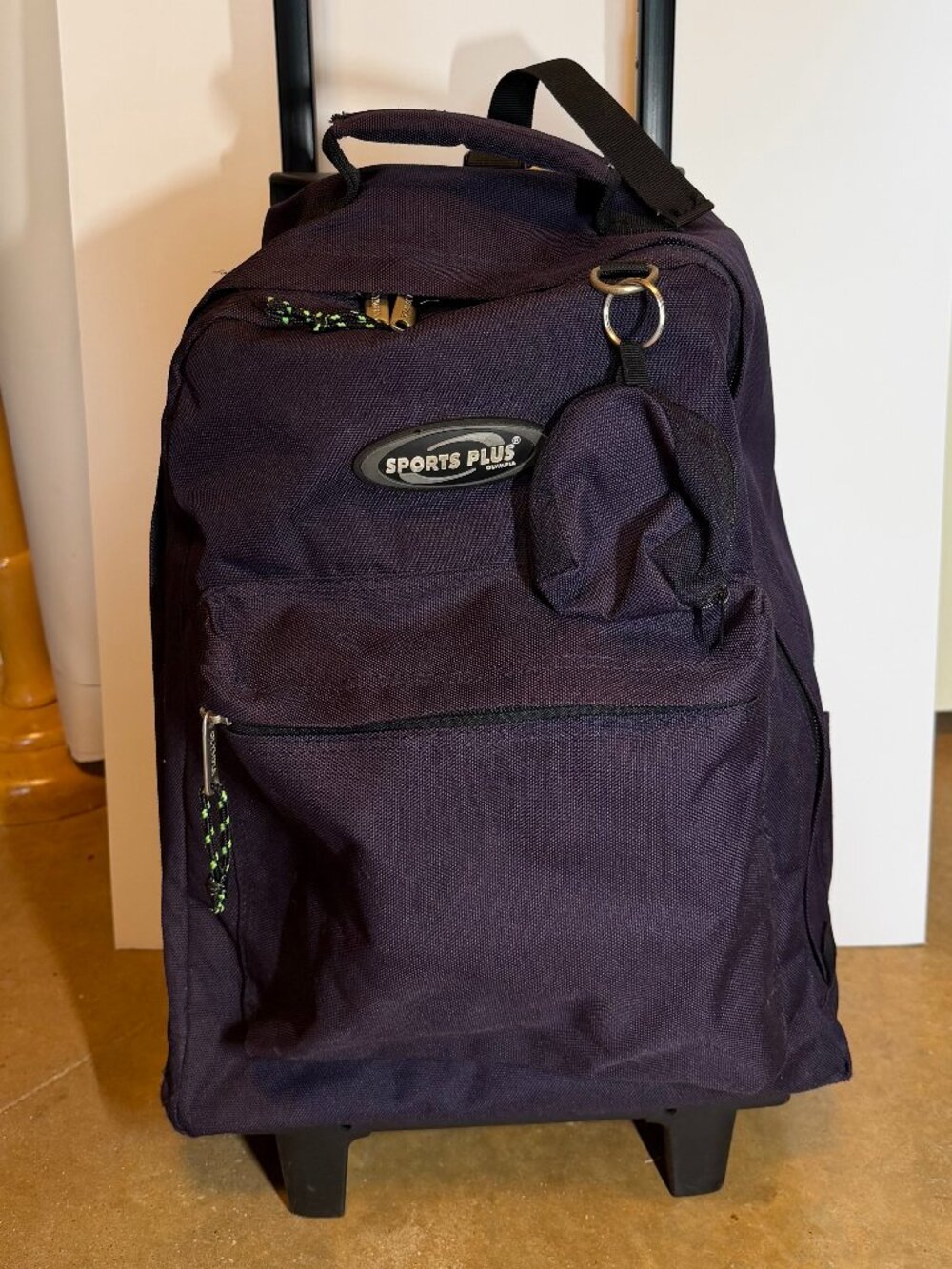Sports Plus Olympia Rolling Backpack Travel Bag Luggage Tote 16” Purple